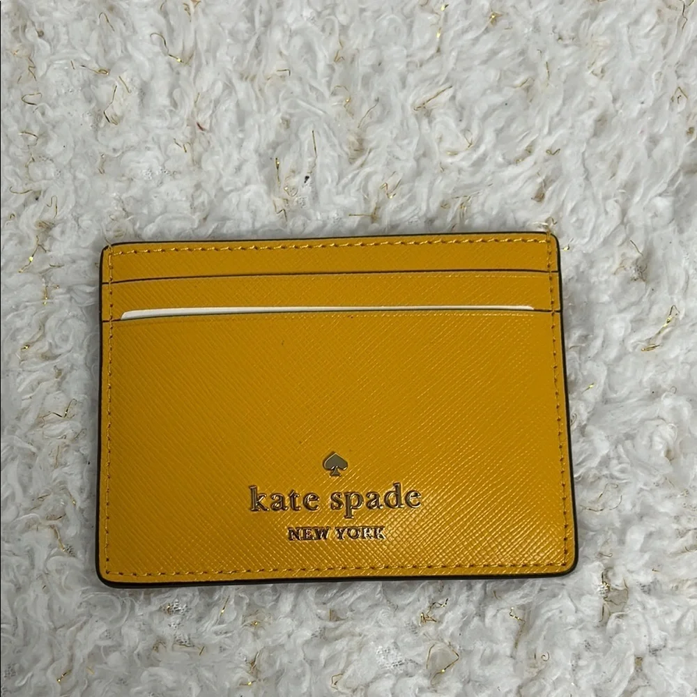 Kate Spade Yellow Card Holder‎ Safiano Leather
